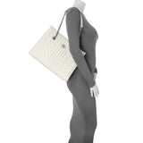 Gucci Cream Calfskin Matelasse Medium GG Marmont Shopping Tote Handbags Gucci