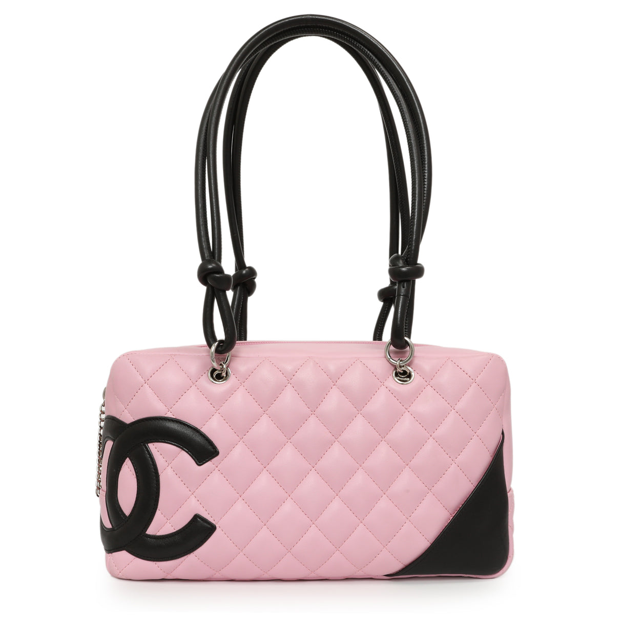 Chanel Pink Quilted Calfskin Large Cambon Bowler