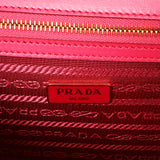 Prada Pink Soft Calf Chevron Impunture Flap Bag