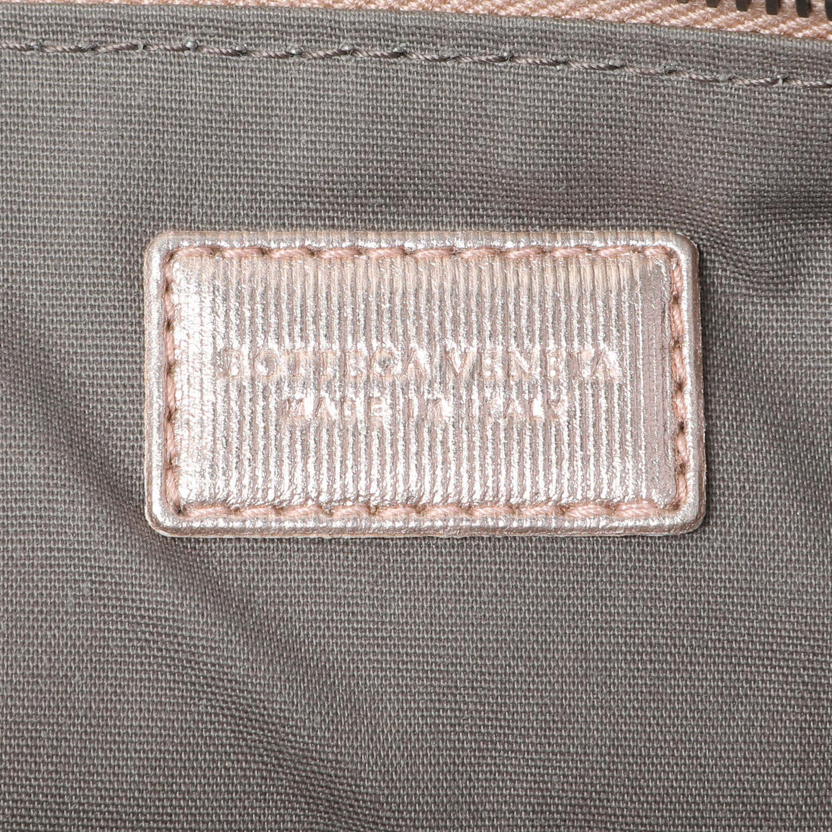Bottega Veneta Metallic Pink Nappa Intrecciato Zipped Flat Pouch Handbags Bottega Veneta