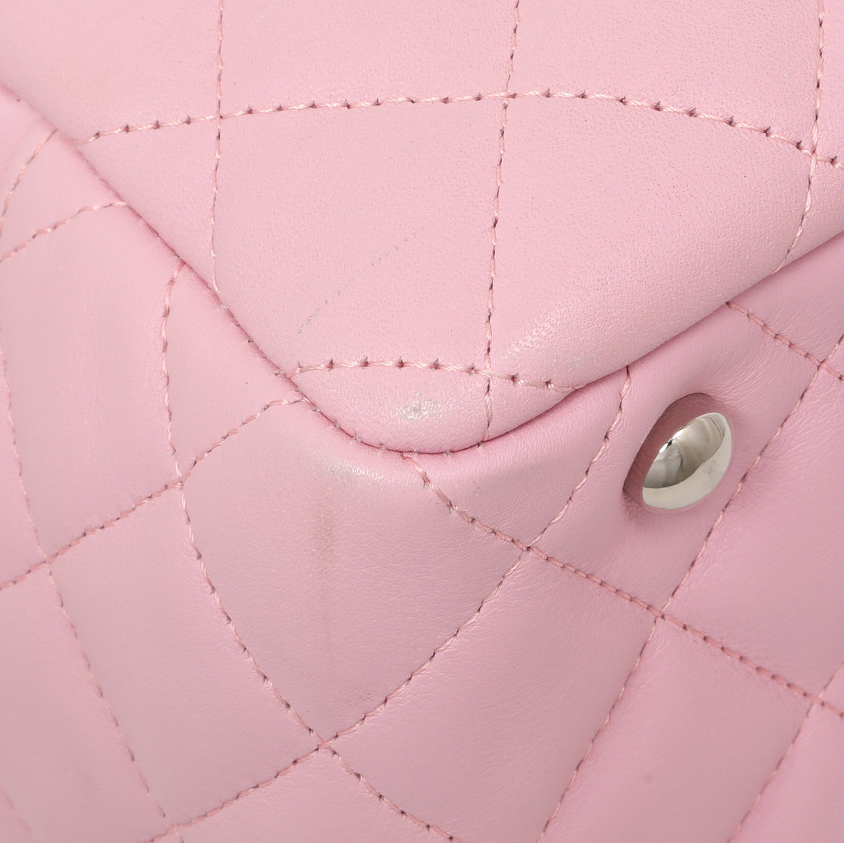 Chanel Pink Quilted Calfskin Large Cambon Bowler