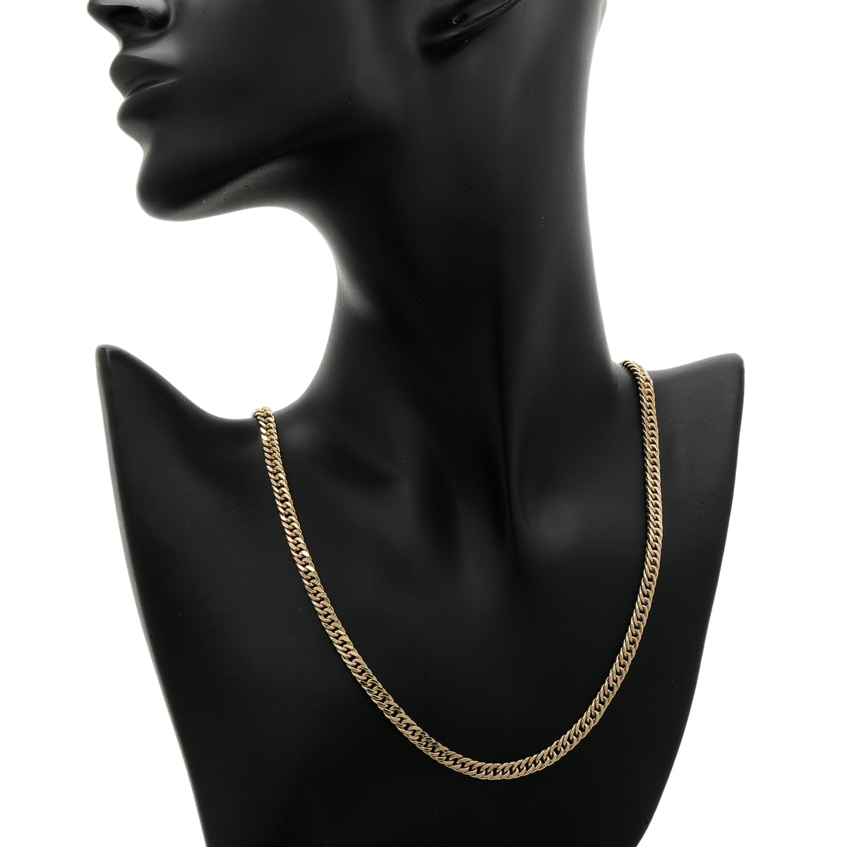 18K Yellow Gold Curb Chain Necklace Fine Jewellery Modaselle