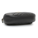 Gucci Black Calfskin Matelasse GG Marmont Belt Bag Handbags Gucci