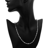 18K White Gold Bar Link Chain Fine Jewellery Modaselle