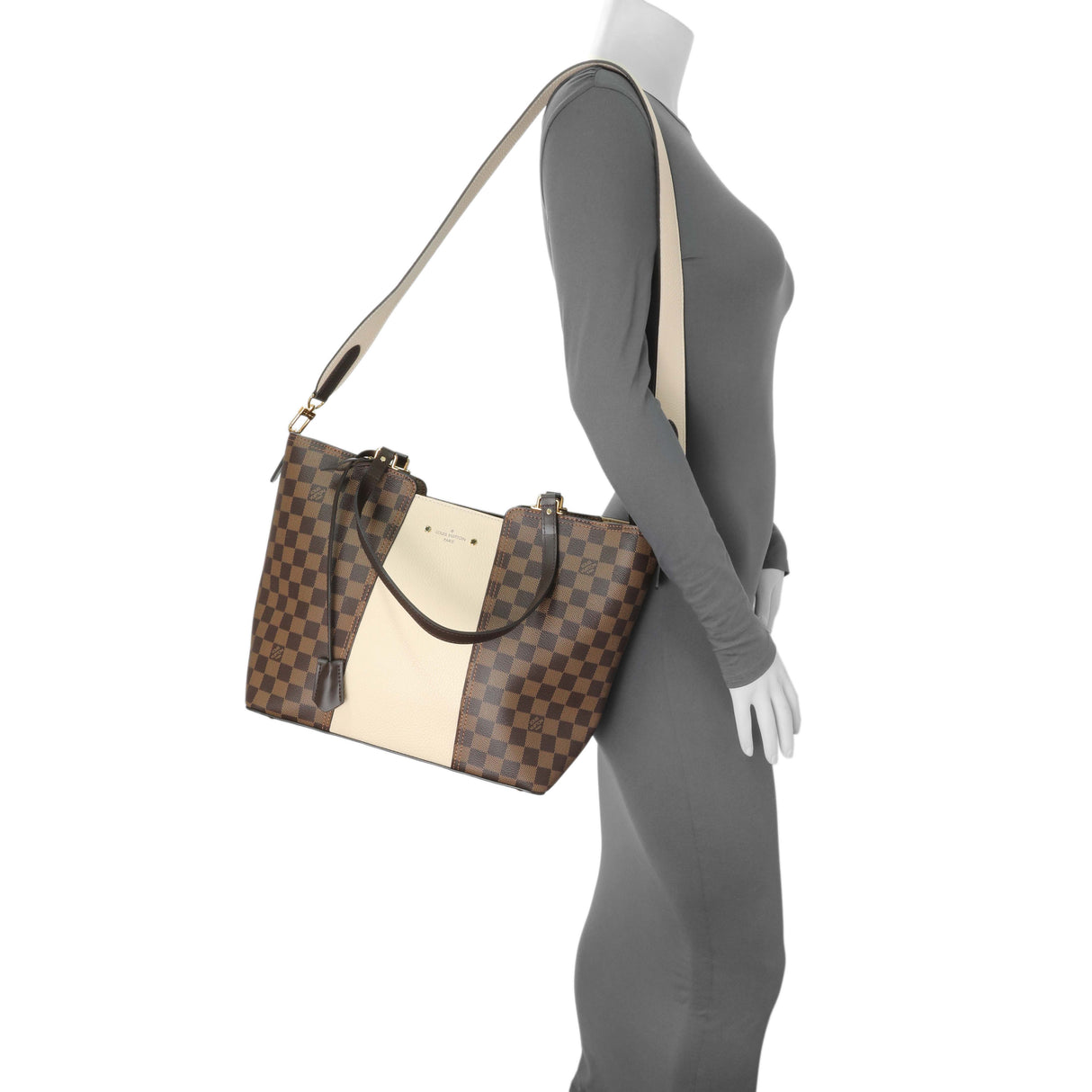 Louis Vuitton Damier Ebene Creme Jersey Handbags Louis Vuitton