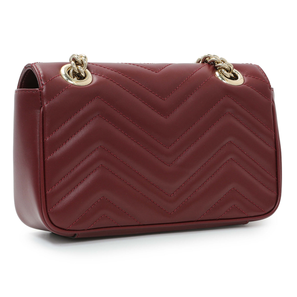 Gucci Rosso Ancora Lambskin Matelasse Small GG Marmont Shoulder Bag Handbags Gucci