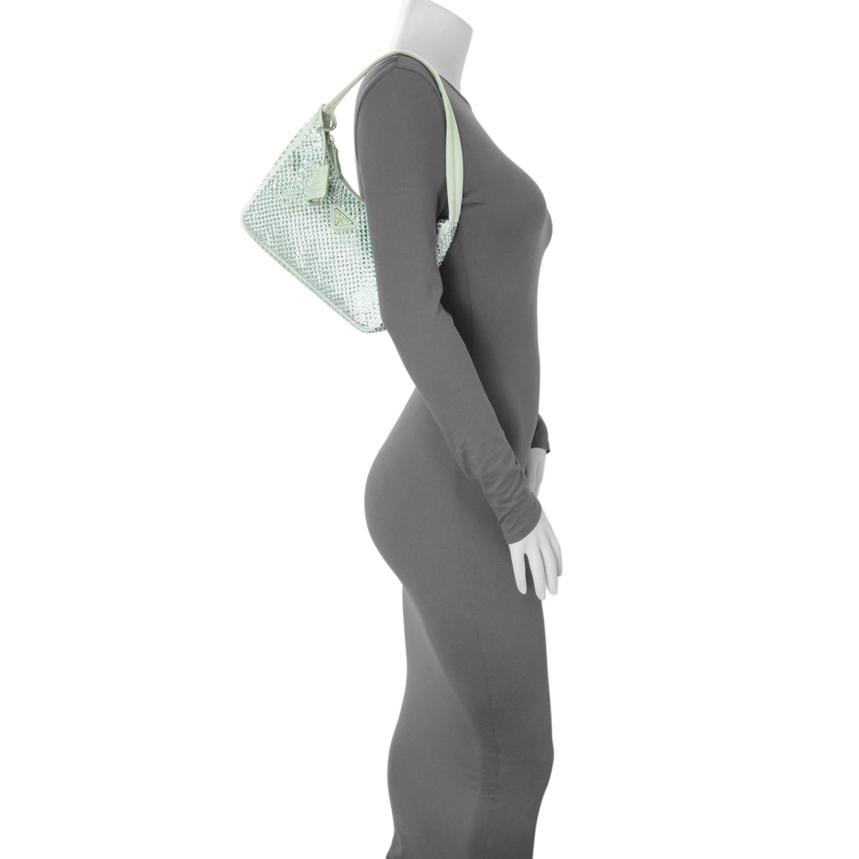 Prada Acqua Satin Crystal Mini Re-Edition 2000 Bag Handbags Prada