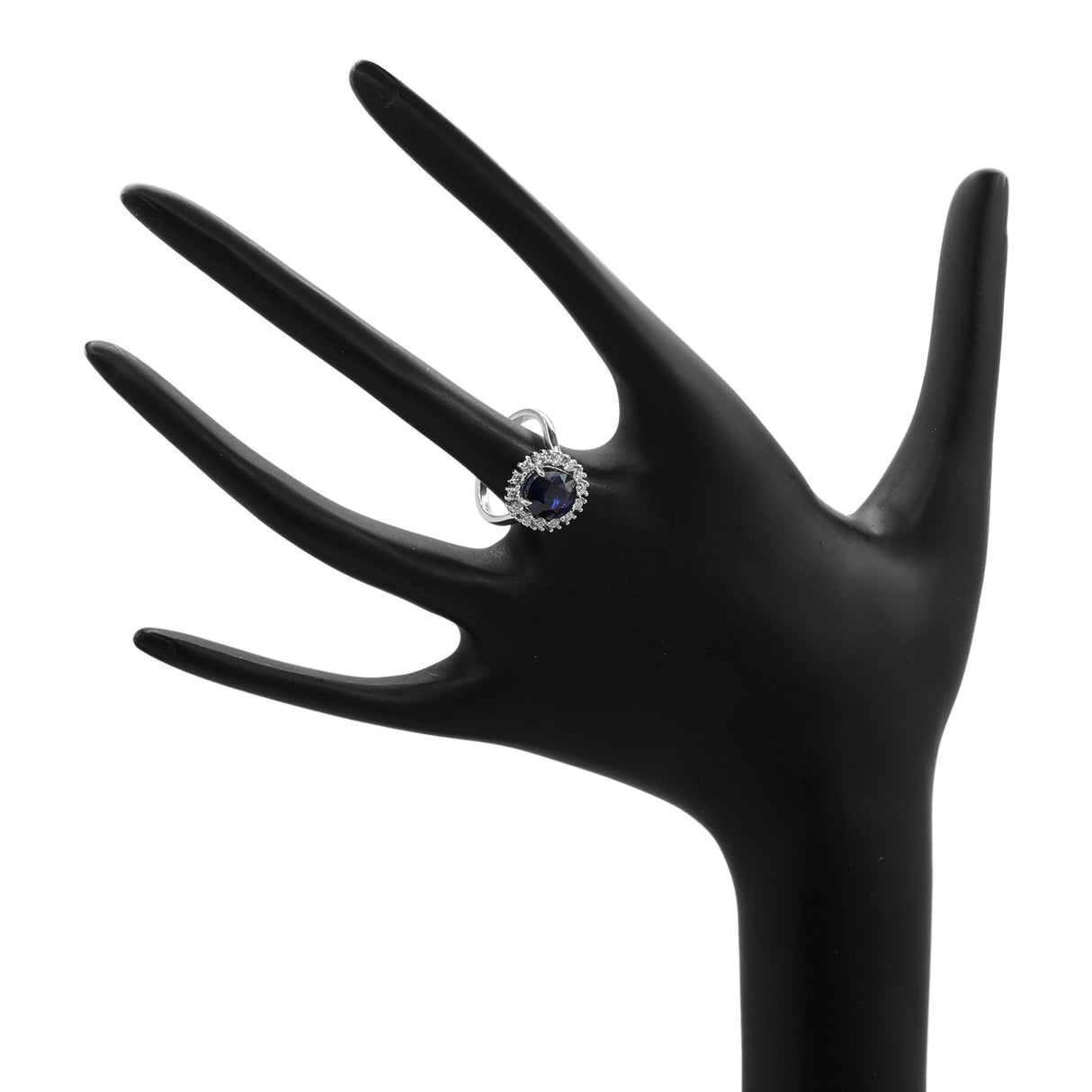 18K White Gold 2.97 Carat Sapphire Ring Fine Jewellery Modaselle