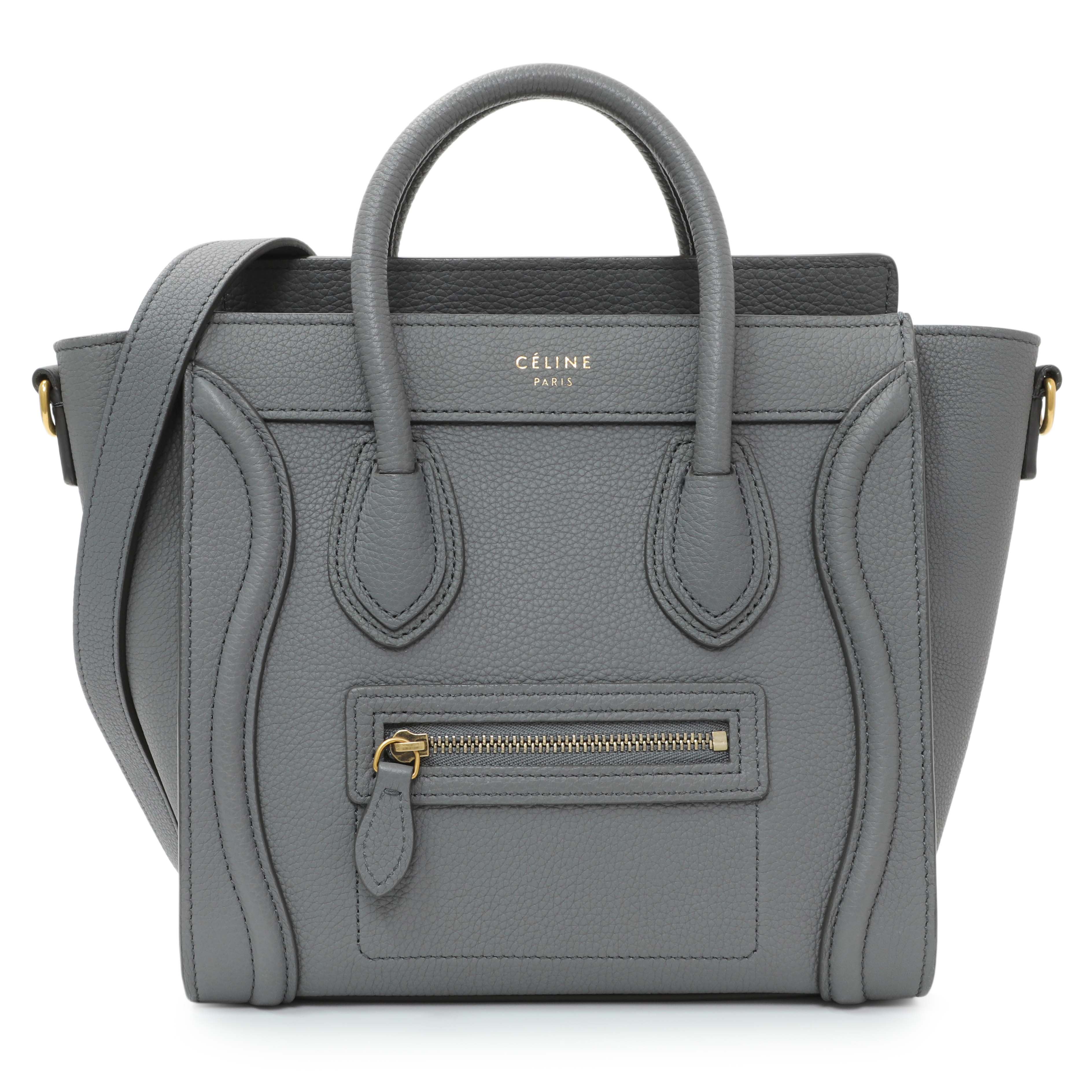Celine Kohl Drummed Calfskin Nano Luggage – Modaselle
