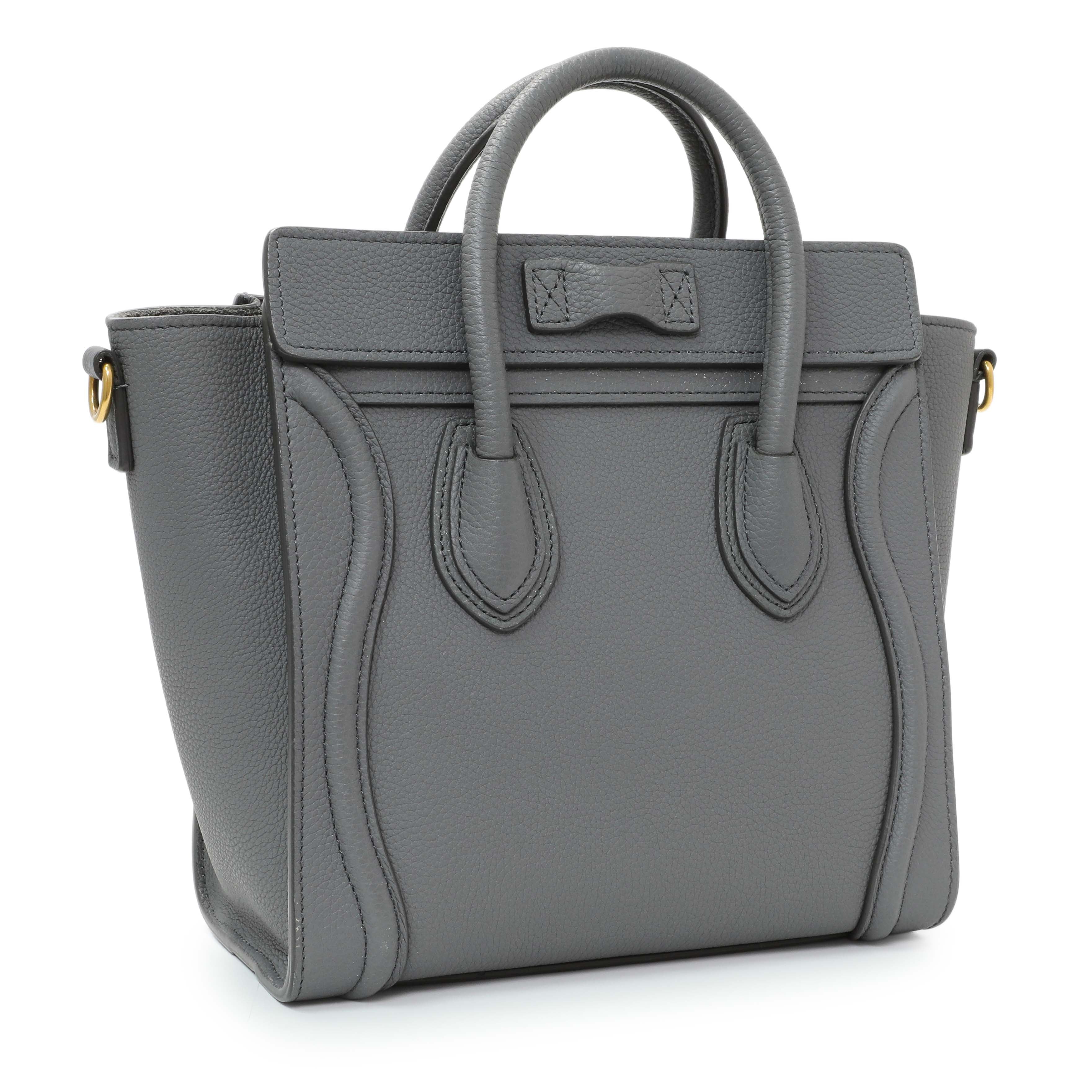Celine Kohl Drummed Calfskin Nano Luggage – Modaselle