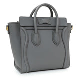 Celine Kohl Drummed Calfskin Nano Luggage Handbags Celine