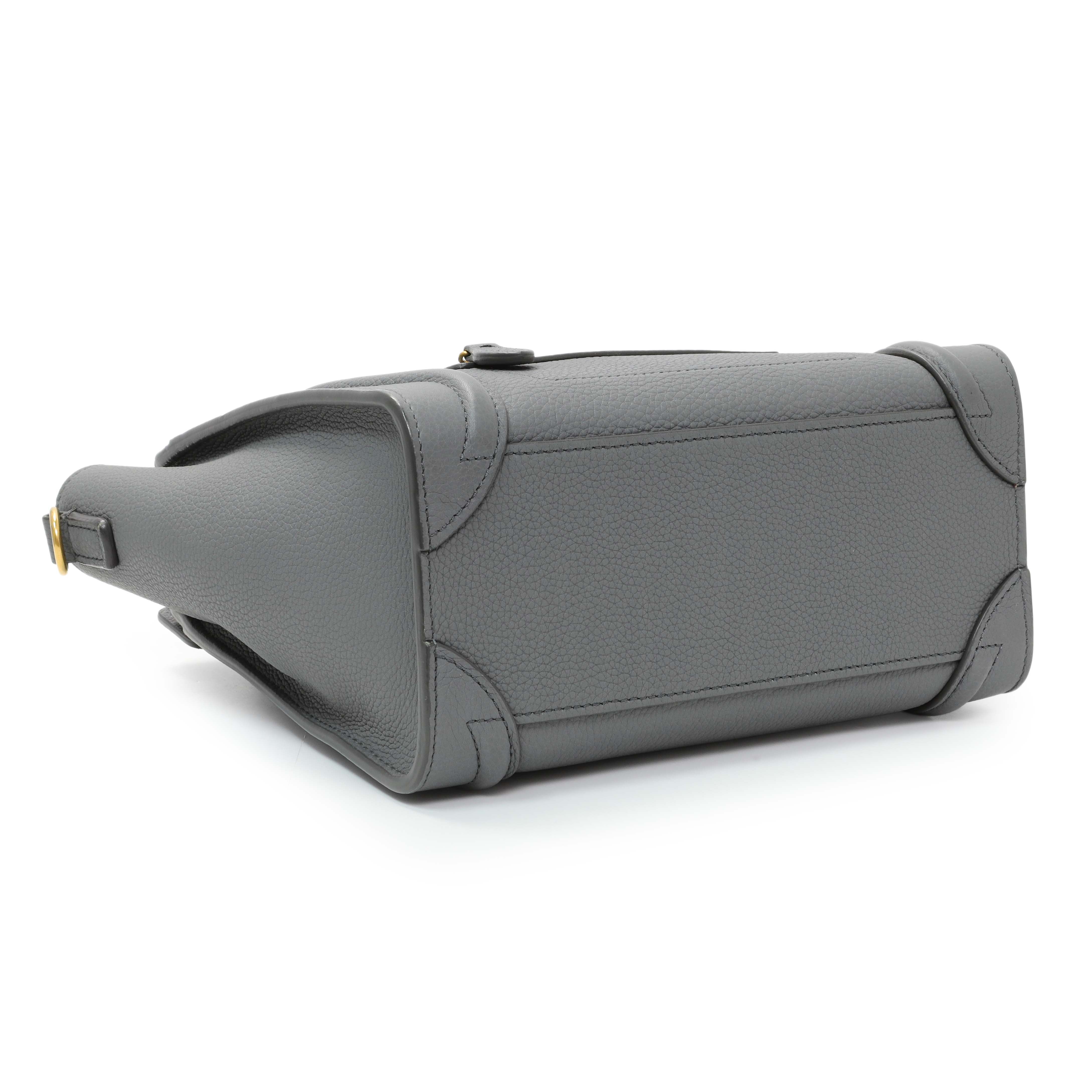 Celine Kohl Drummed Calfskin Nano Luggage – Modaselle