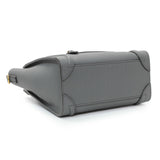 Celine Kohl Drummed Calfskin Nano Luggage Handbags Celine