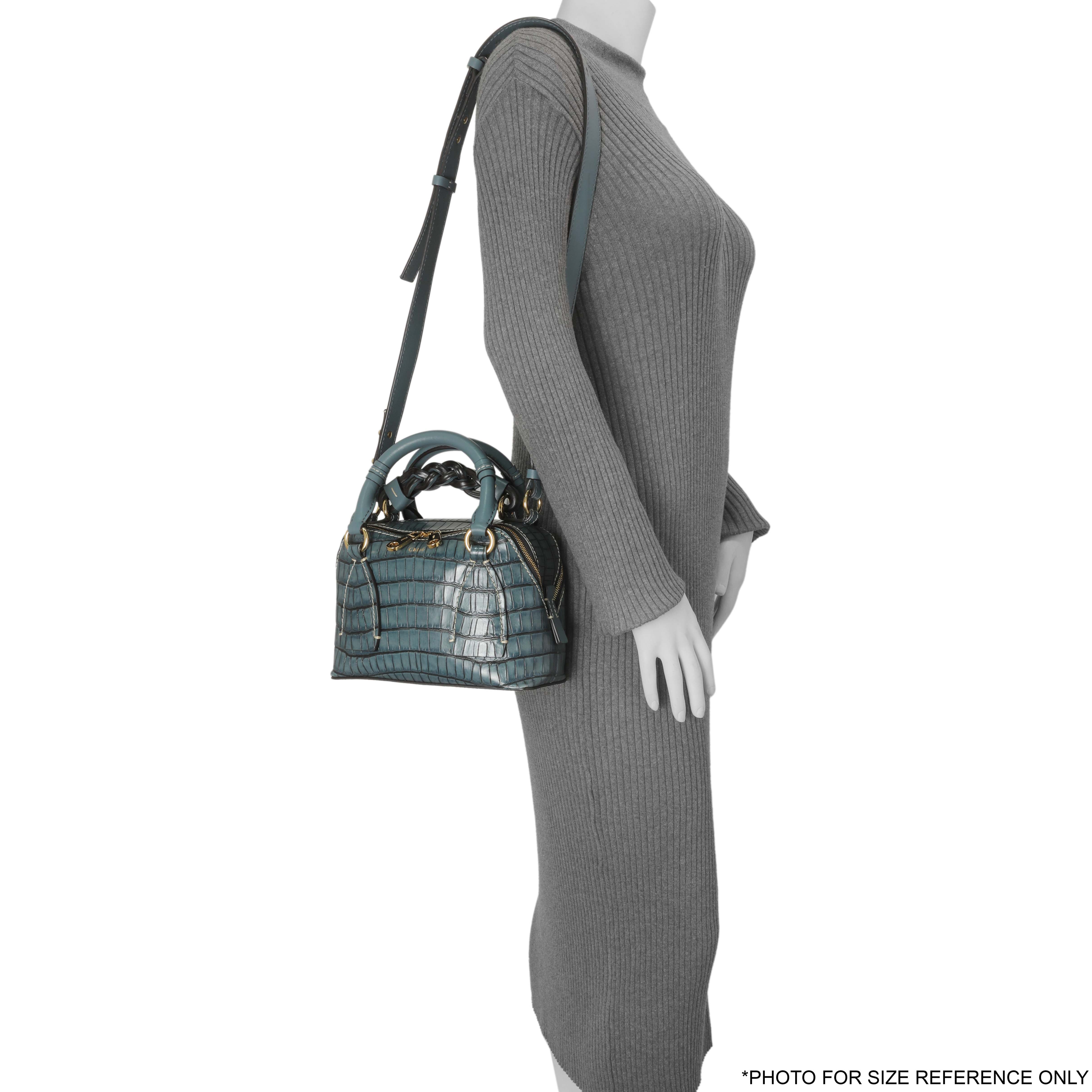 Chloe Blue Crocodile Embossed Small Daria – Modaselle Chloe Blue Crocodile Embossed Small Daria – Modaselle