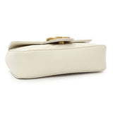 Gucci White Calfskin Matelasse Super Mini GG Marmont Handbags Gucci