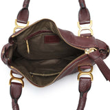 Chloe Burgandy Calfskin Medium Marcie Satchel Handbags Chloe