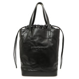 Saint Laurent Black Calfskin Debossed Teddy Shopping Bag