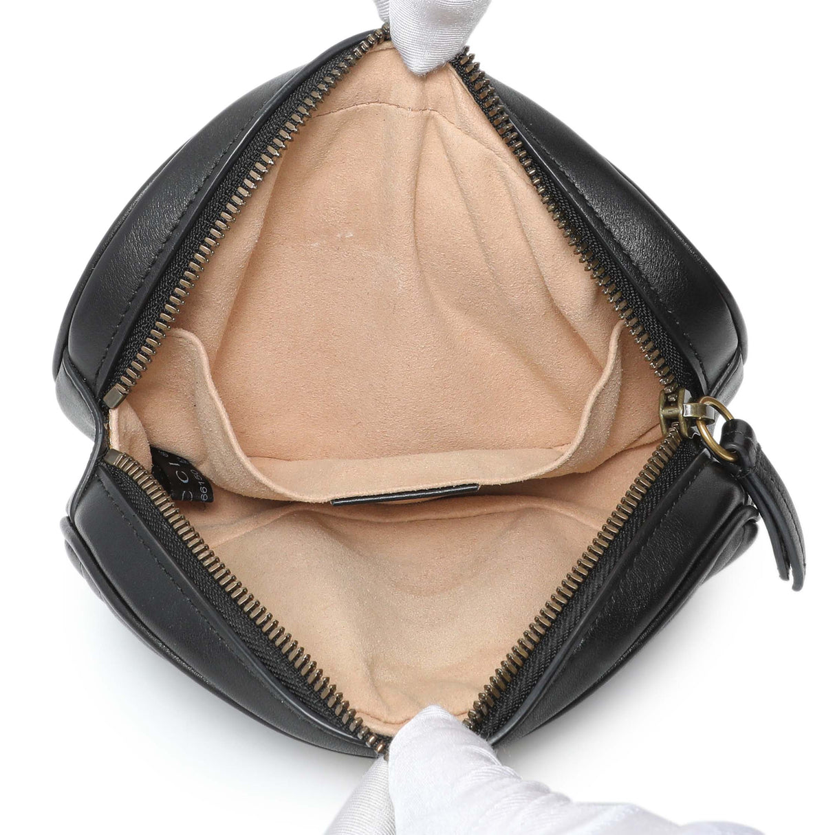 Gucci Black Calfskin Matelasse GG Marmont Belt Bag Handbags Gucci