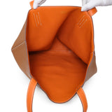 -6 items Mon June 29 ⬆️- Hermes Brown/Orange Taurillon Clemence Double Sens 45 Reversible Tote Handbags Hermes