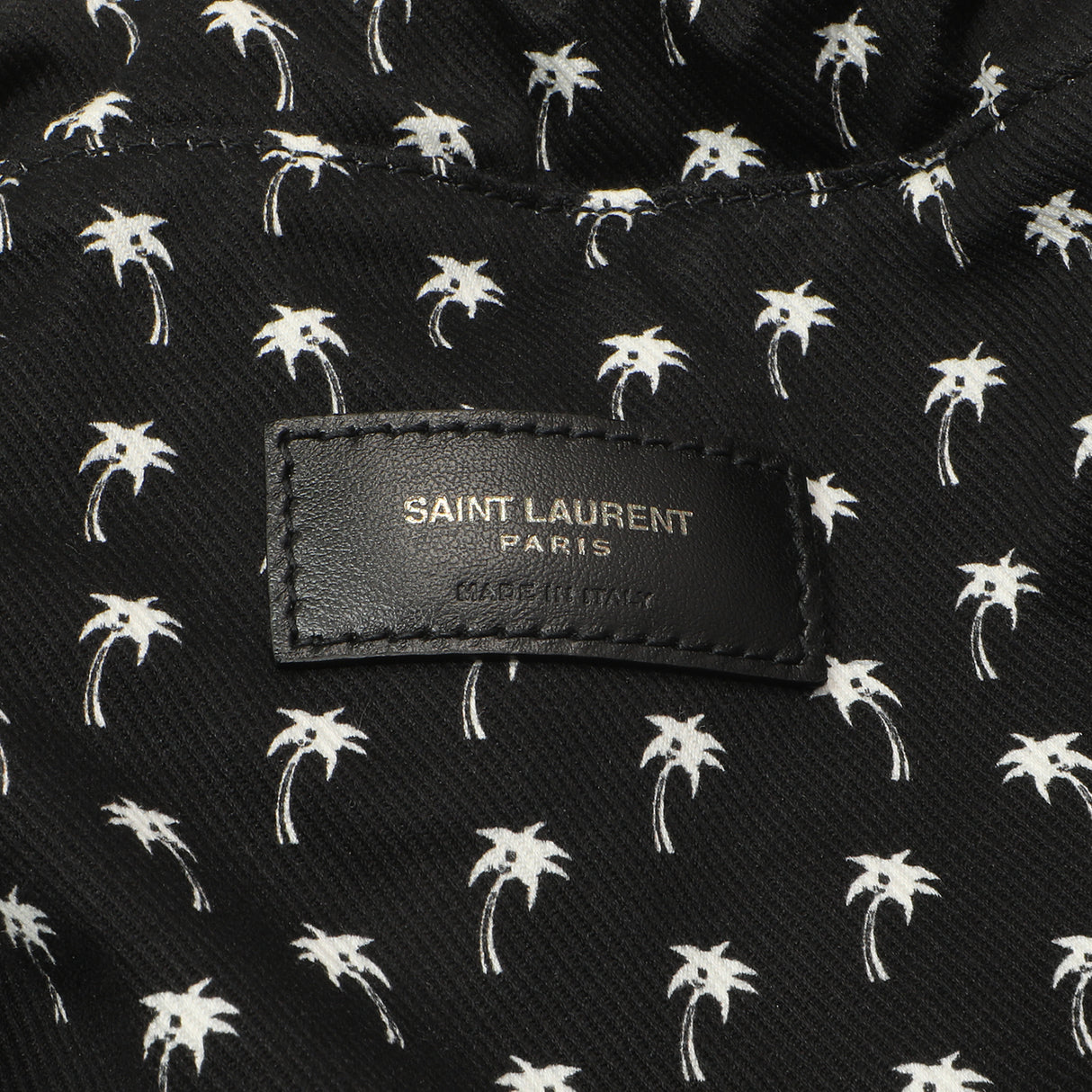 Saint Laurent Black Calfskin Debossed Teddy Shopping Bag