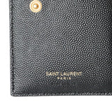 Saint Laurent Black Grain De Poudre Cassandra Matelasse Bi-fold Wallet Accessories Saint Laurent