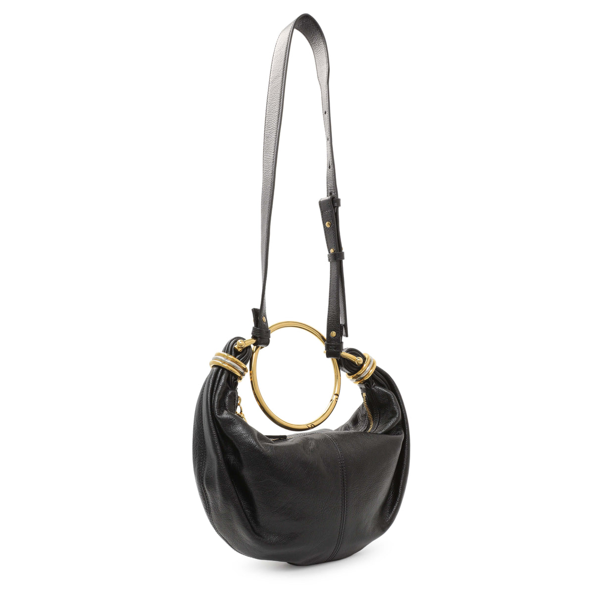 Chloe Shiny Grained Calfskin Small Bracelet Hobo Bag Handbags Chloe