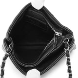 Chanel Black Quilted Calfskin Uniform Crossbody Bag