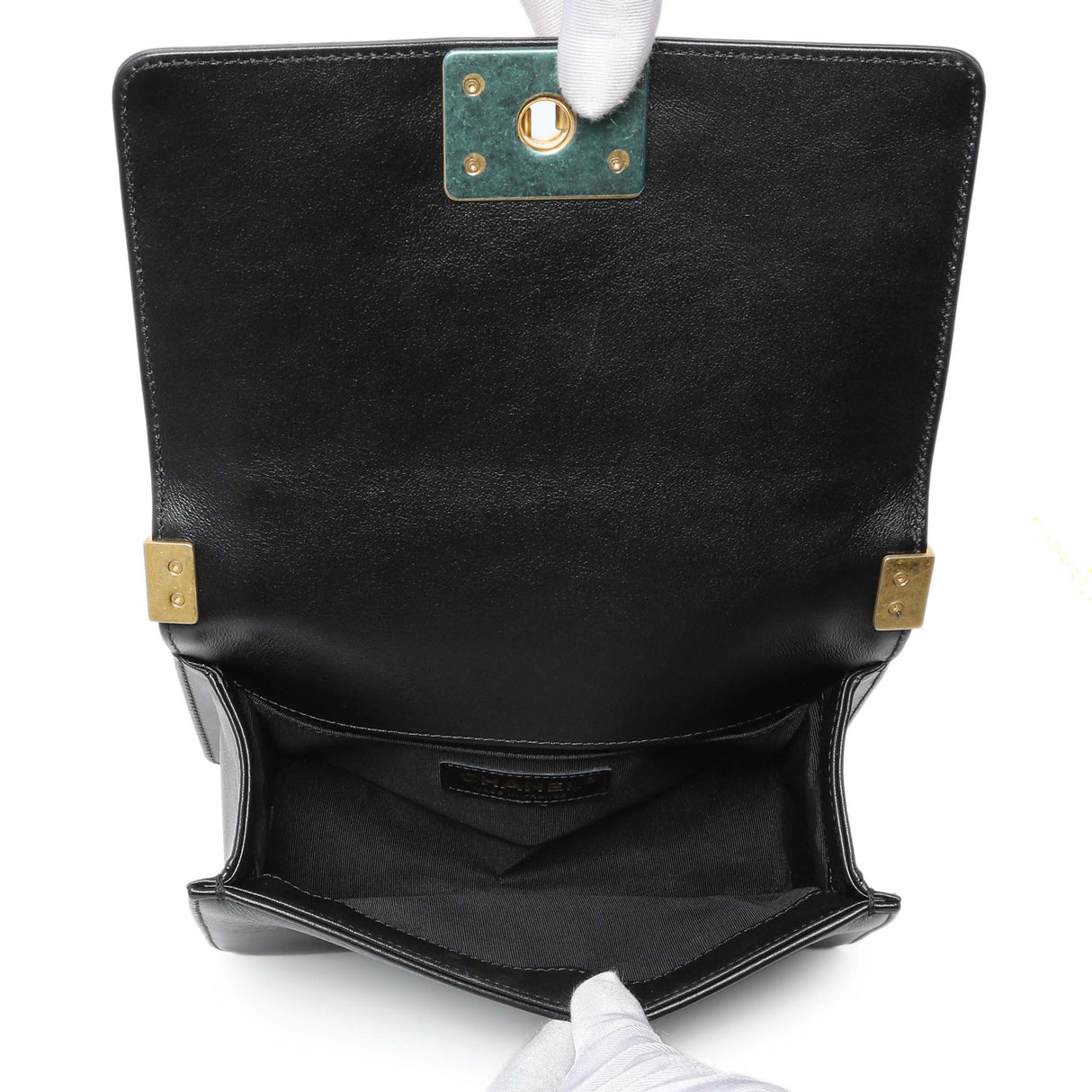 Chanel Black Quilted Lambskin Small Boy Bag Handbags Chanel