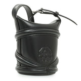 Alexander McQueen Black Calfskin Mini Curve Bucket Bag Handbags Alexander McQueen