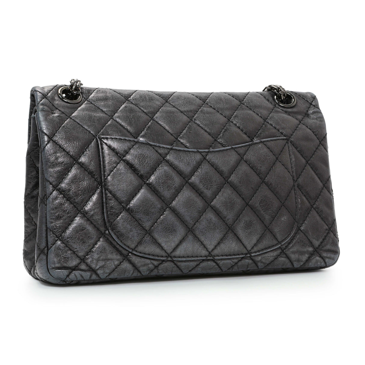 -6 items Fri June 26 ⬆️- Chanel Charcoal Grey Metallic Aged Calfskin 2.55 Reissue Double Flap 227 Handbags Chanel