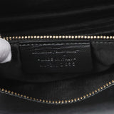 Salvatore Ferragamo Black Calfskin Vara Bow Chain Flap Crossbody Handbags Salvatore Ferragamo