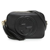Gucci Black Pebbled Calfskin Small Soho Disco Bag Handbags Gucci