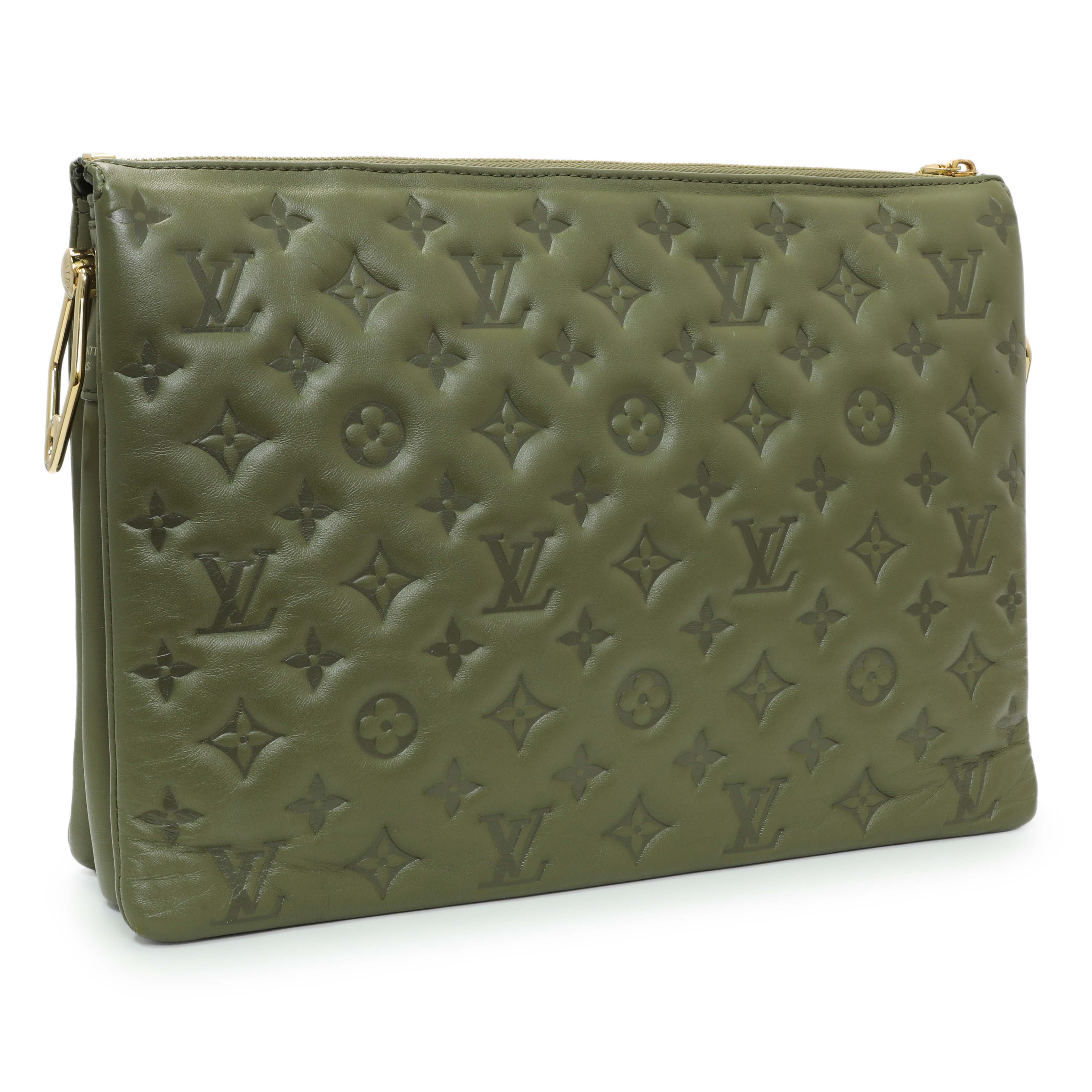 Louis Vuitton Green Monogram Embossed Lambskin Coussin MM – Modaselle