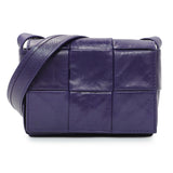 Bottega Veneta Purple Paper Calfskin Maxi Intreccio Extra Mini Cassette Crossbody Bag Handbags Bottega Veneta