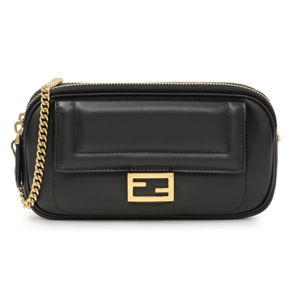 Fendi Black Calfskin Easy 2 Baguette Handbags Fendi