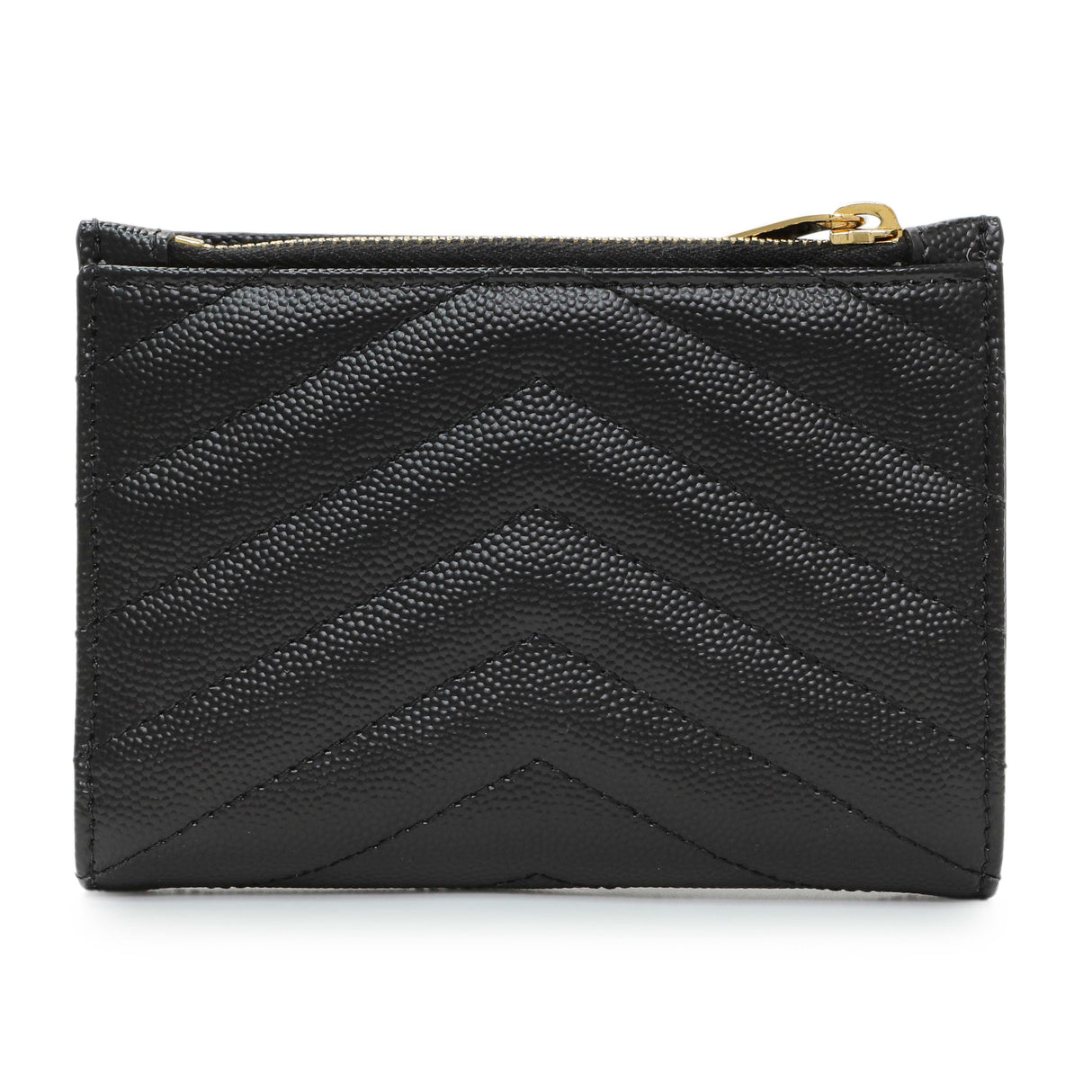 Saint Laurent Black Grain De Poudre Cassandra Matelasse Bi-fold Wallet Accessories Saint Laurent