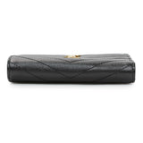 Saint Laurent Black Grain De Poudre Cassandra Matelasse Bi-fold Wallet Accessories Saint Laurent