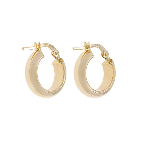 18K Yellow Gold Hoop Earrings Fine Jewellery Modaselle