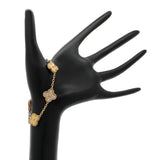 Van Cleef & Arpels 18K Yellow Gold Diamond 5 Motifs Vintage Alhambra Bracelet Designer Jewellery Van Cleef and Arpels