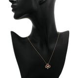 Tiffany & Co. 18K Yellow Gold Diamond Carnelian Fleur de Lis Pendant Necklace Designer Jewellery Tiffany and Co