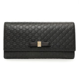 Gucci Black Microguccissima Bow Continental Wallet