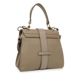 Chloe Grey Grained Calfskin Aby Day Shoulder Bag