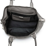 Prada Argilla Smooth Calfskin Leather Double Handle Satchel Bag Handbags Prada