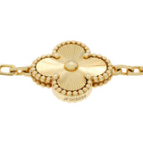 Van Cleef & Arpels 18K Yellow Gold Diamond 5 Motifs Vintage Alhambra Bracelet Designer Jewellery Van Cleef and Arpels