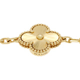 Van Cleef & Arpels 18K Yellow Gold Diamond 5 Motifs Vintage Alhambra Bracelet Designer Jewellery Van Cleef and Arpels