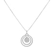 18K White Gold 1.54 Carat Concentric Circular Diamond Pendant Fine Jewellery Modaselle