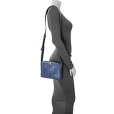 Bottega Veneta Blue Lambskin Maxi Intrecciato Cassette Camera Bag Handbags Bottega Veneta