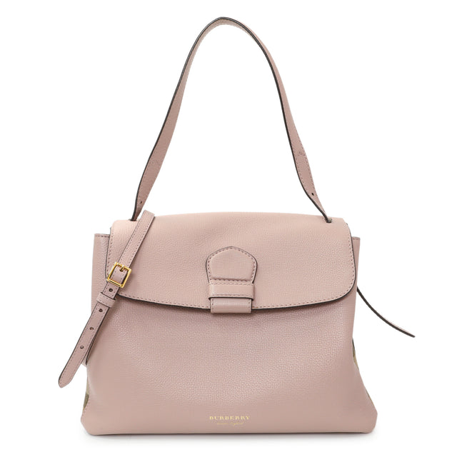 Burberry Pale Orchid Derby Calfskin House Check Medium Camberley Handbags Burberry