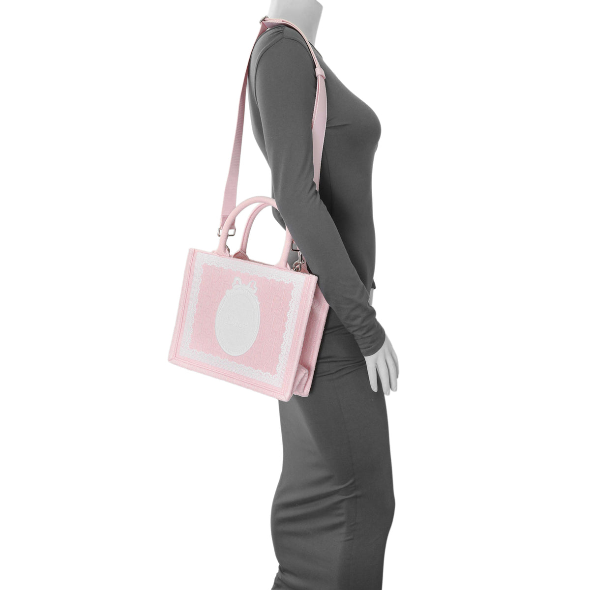 Christian Dior Soupir Pink Dioramour Small Dior Book Tote with Strap Handbags Christian Dior