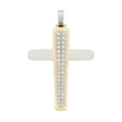 18K Yellow/White Gold 1.20 Carat Diamond Cross Fine Jewellery Modaselle